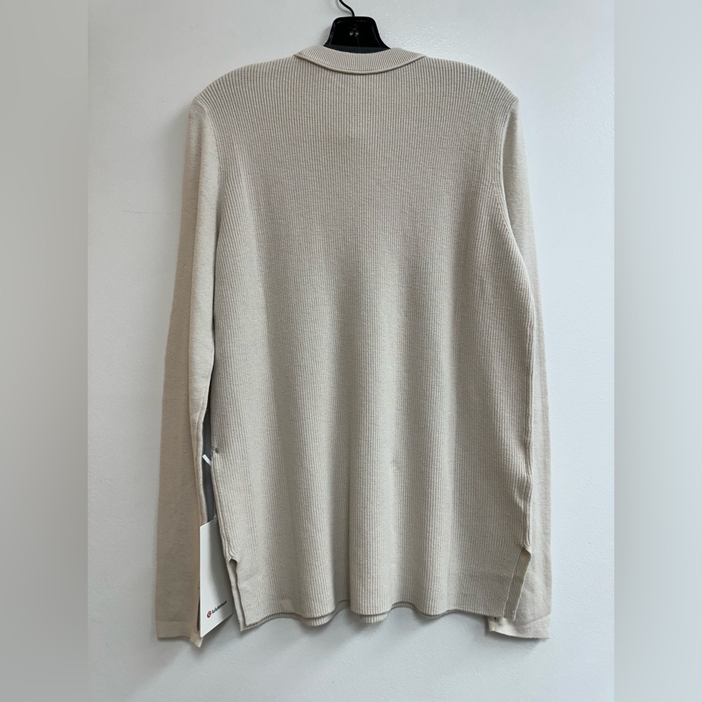 LuluLemon Take It All In Cotton-Blend Sweater in White Opal - Picture 4 of 10